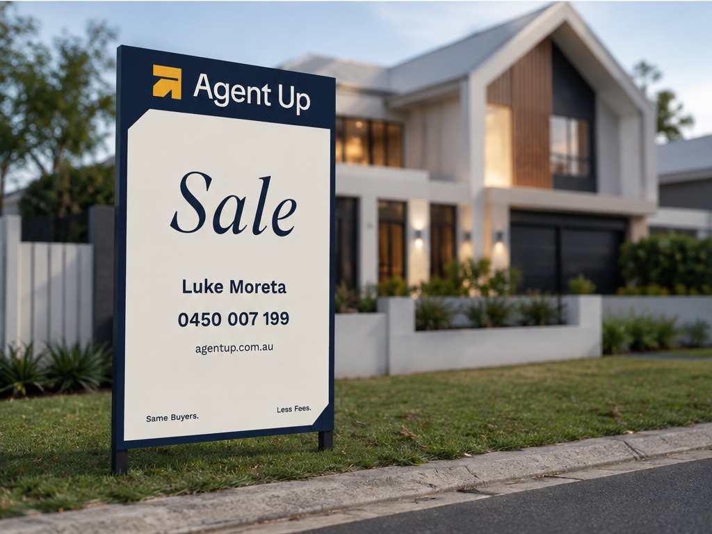 Agent Up 'Sale' signboard